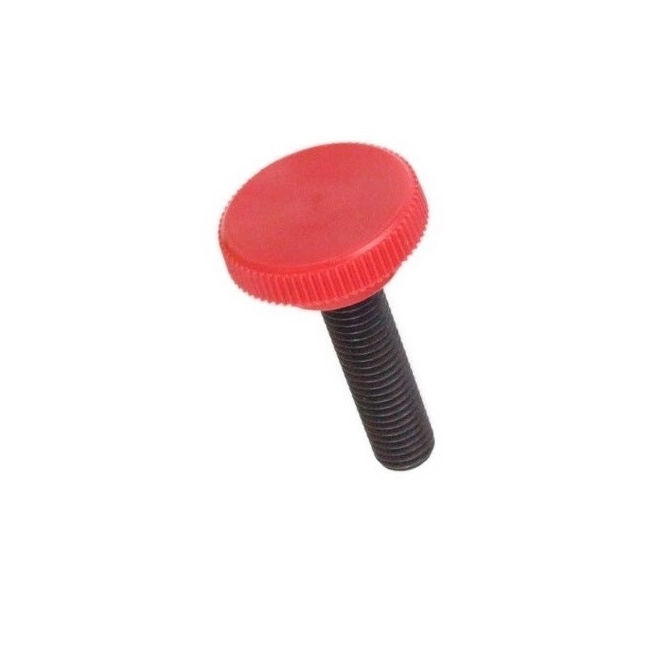 1049858 | KM035C-010-1270-KNU-R --- Thumb Knobs - 6-32 UNC - 3.5mm - 9.53x12.7 mm Male With Cap Screw - Plastic with Insert Knob