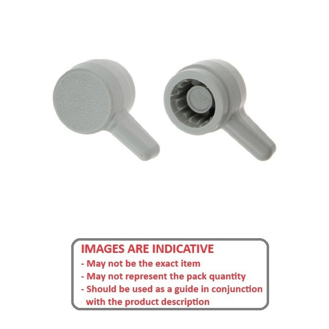 1077975 | KM079-021-L-G (10 Pcs) --- Thumb Knobs - 5/16 - 7.94mm - - Use Own Screw 21.43x13.5 mm For Cap Screws - Plastic Knob