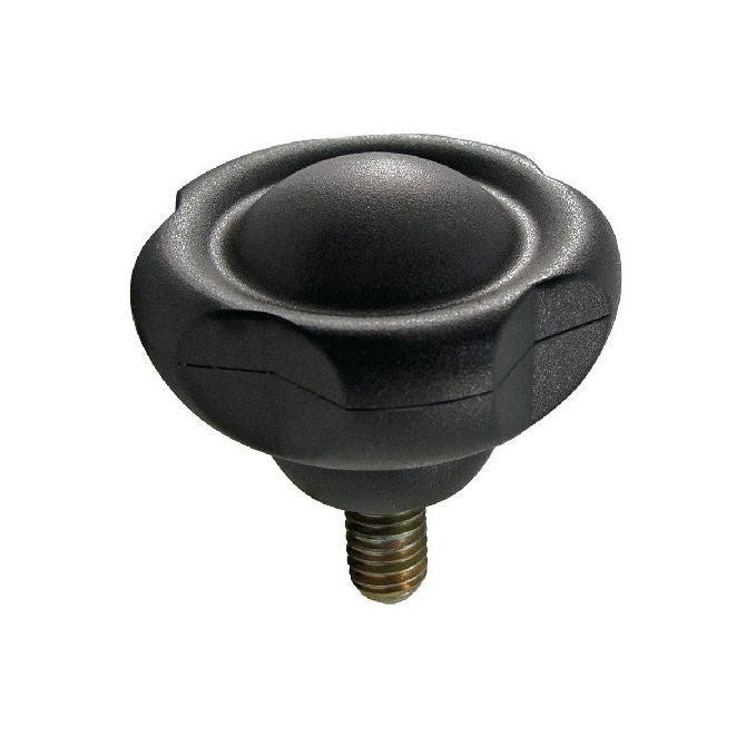 1102574 | KM127C-063-5L60-ST --- Lobe Knobs - 1/2-13 UNC - 12.7mm - 63x60 mm Five Lobe - Plated Steel Knob
