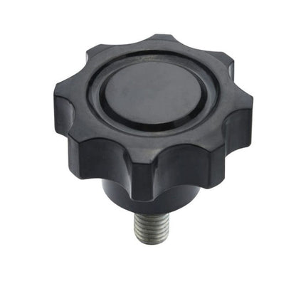 1082301 | KM080M-058-8L10 --- Lobe Knobs - M8 - 8x1.25mm - 58x10 mm Eight Lobe - Phenolic and Steel Knob
