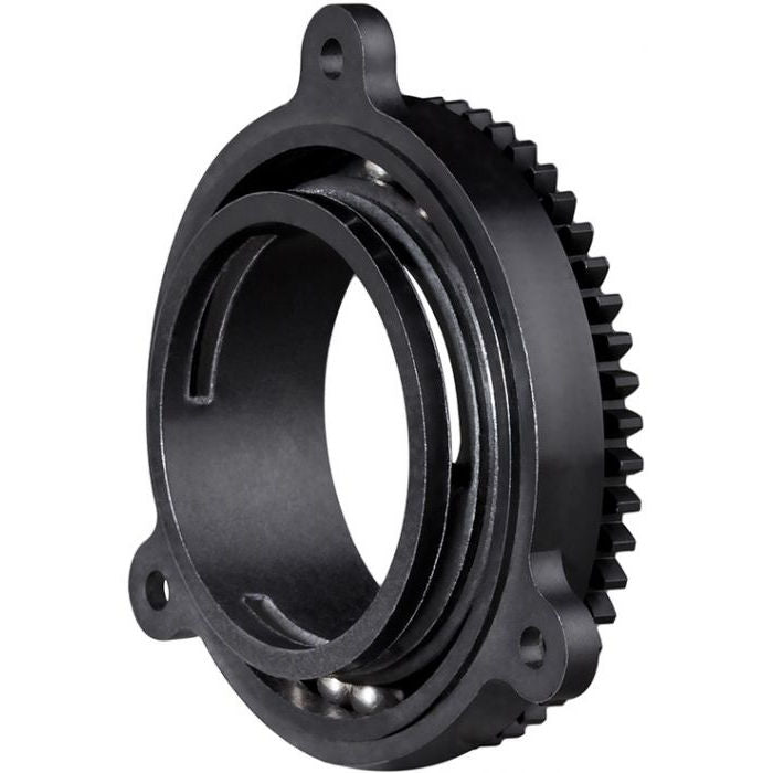 1223906 | KMS-1428 --- Special Applications Bearings - Application Special Effects Lighting System Bearing With Integral External Gear - 0.394in. X 2.083in. X 0.75in. - Acetal Bearing