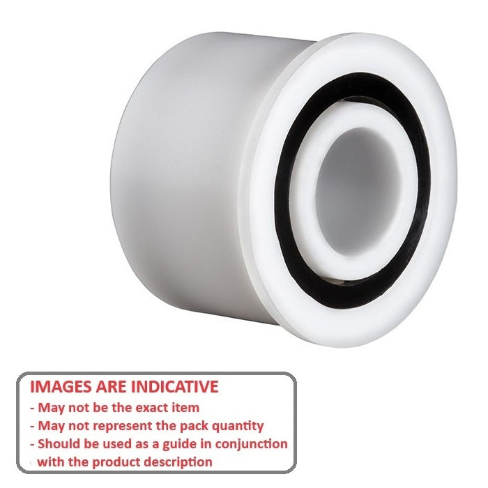 1225581 | KMS-1508NG --- Disk Cleaning Applications Bearings - Application Oliver Xyratex Disk Cleaning Machine Bearing 12.7x 28.575x20.4mm - Integrated Flange - Acetal Bearing