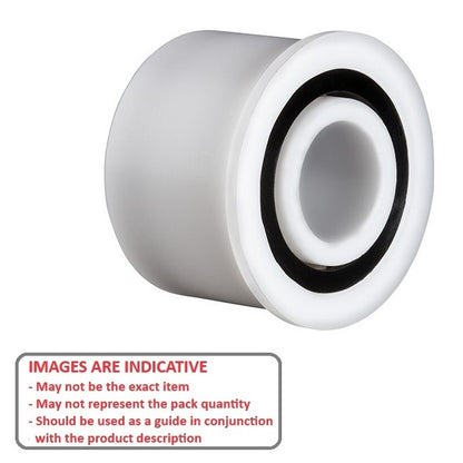 1225581 | KMS-1508NG --- Disk Cleaning Applications Bearings - Application Oliver Xyratex Disk Cleaning Machine Bearing 12.7x 28.575x20.4mm - Integrated Flange - Acetal Bearing