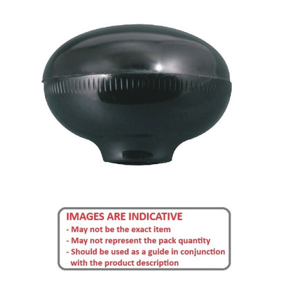 1072618 | KF064C-032-MRPH (100 Pcs) --- Mushroom Knobs - 1/4-20 UNC - 6.35mm - 31.75x25 mm Round - Phenolic Knob