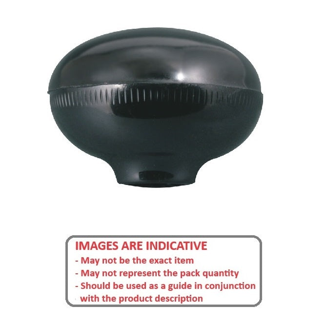 1078264 | KF079F-052-MRPH --- Mushroom Knobs - 5/16-24 UNF - 7.94mm - 51.6x38.1 mm Round - Phenolic Knob