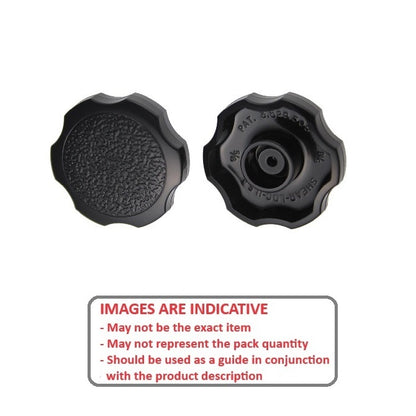 1088057 | KM095-038-ROS-B (5 Pcs) --- Thumb Knobs - 3/8 - 9.53mm - - Use Own Screw 38.1x11.9 mm For Cap Screws - Plastic Knob