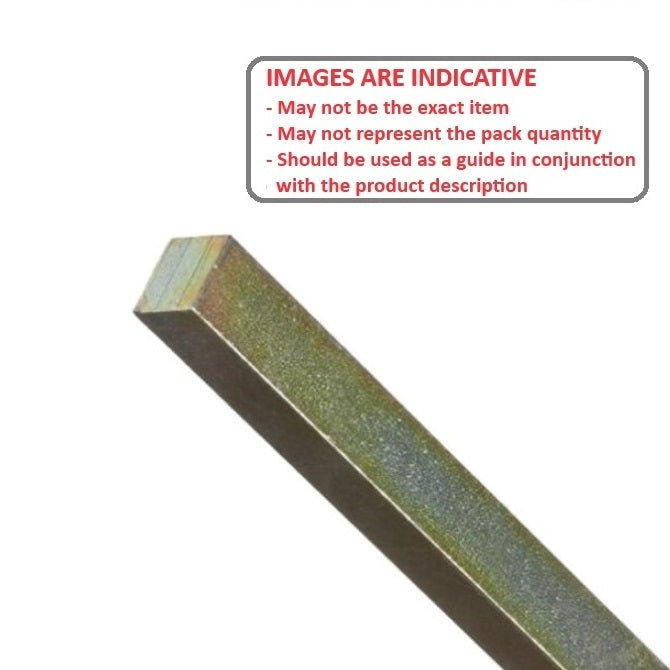 1038886 | 4R-0020-0300-KZU (2 Pcs) --- Square Keysteel Lengths - 2x2x300 mm - Carbon Steel 1045 Zinc Plated