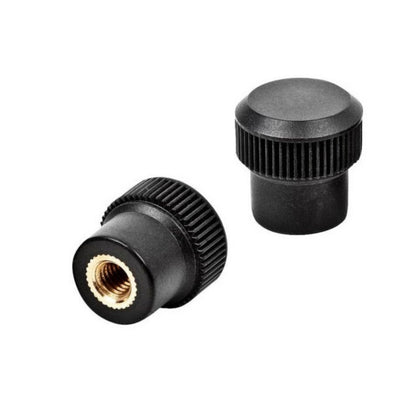 1066887 | KF060M-025-KN-PH (PK-5) --- Knurled Knobs - M6 - 6x1mm - 24.5x11 mm Female - Phenolic Knob