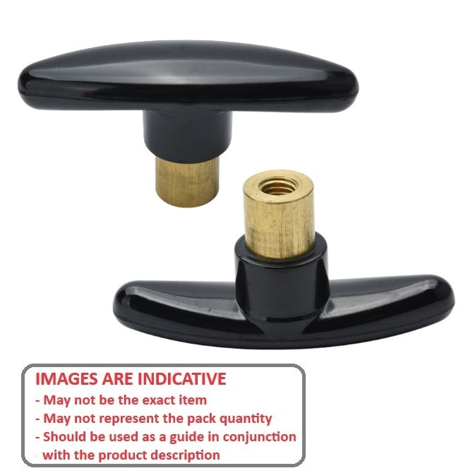 1226571 | KF080M-080-W (4 Pcs) --- Wing Knobs - M8x1.25 80x26 mm Female