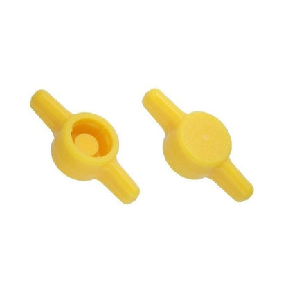 1062637 | KM050M-026-TEE-Y (10 Pcs) --- Thumb Knobs - M5 - 5mm - - Use Own Screw 26x6.6 mm For Cap Screws - Plastic Knob