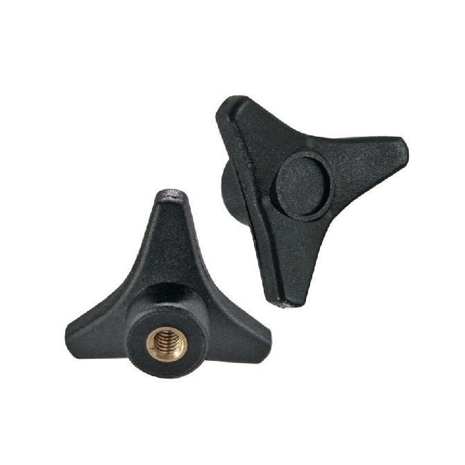 1087086 | KF095C-105-TRI-BHF --- Tri Knobs - 3/8-16 UNC - 9.53mm - 104.9 - - Blind Hole - Brass Knob