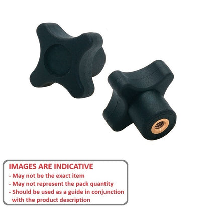 1072706 | KF064C-032-CSL --- Cross Knobs - 1/4-20 UNC - 6.35mm - 32x9.5 mm Female - Brass Knob