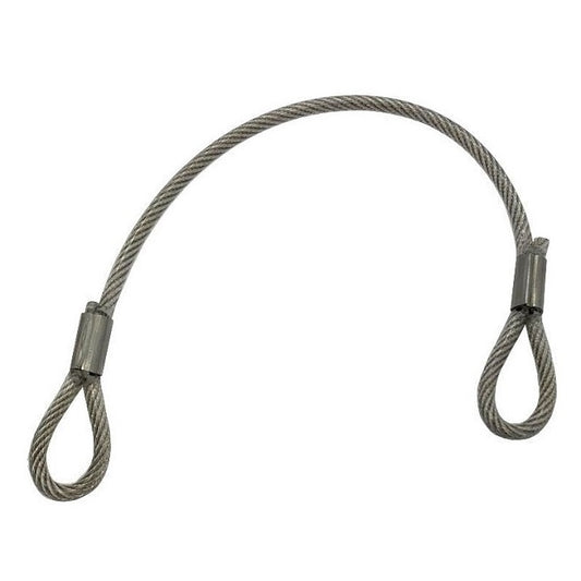 Nylon Coated Steel Lanyards - 254 mm B - Stainless Steel