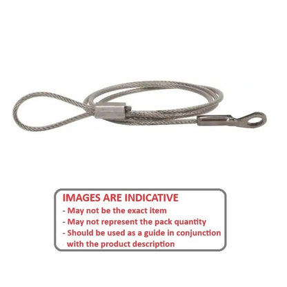 1210396 | FPC-215RS (50 Pcs) --- Nylon Coated Steel Lanyards - 254 mm D - Galvanised Steel Lanyard