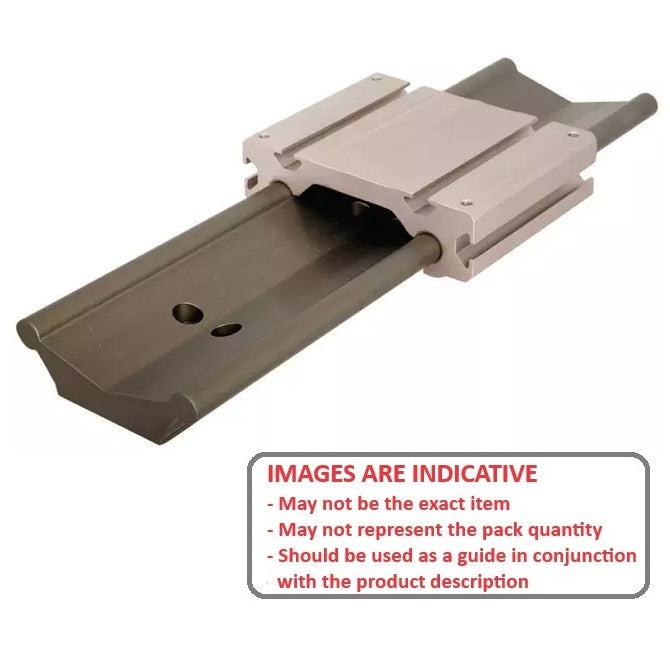 1177542 | PBC-750RS (Each) --- Guide System Two Piece Linear - 74.930 / 50.800 19.05x101.6 mm - Aluminium 6061-T6 with Ceramic Coated Rail and Frelon Gold self-lubricating