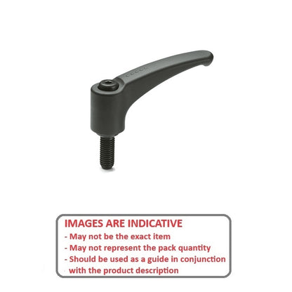 1090974 | KHD-318RS --- Adjustable Stud Handles - M10 - 10x1.5mm - 20 mm - Plastic with fibreglass reinforcement Handle