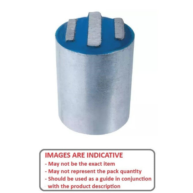 1109406 | MAG-D-16-013-C3T --- 3 Pole Magnets - 15.875x12.7 mm - 3.6 kg Ceramic Insulated Aluminium Tapped Blind Hole