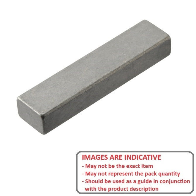 1046434 | K-0238-0238-1905B-C (Pack of 100)  --- Machine Keys - 2.38x2.38x19.05 mm - Carbon Steel C45 Key