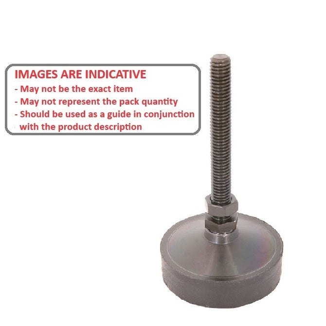 1098923 | MLM-120M-084-C-AVMD --- Levelling Studded Mounts - M12 - 12x1.75mm - 76.2x41.3 mm Anti-Vibration - Steel Mount