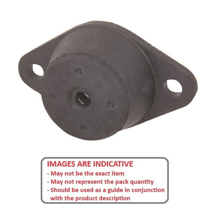 1207273 | MBN2-0218-29-0953C --- Base Neoprene Style 2 Mounts - 217.7 kg - lbs - B 95.25 mm - Neoprene Rubber Mount