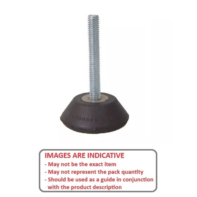 1083412 | TMF-555-ARS --- Levelling Bonded Neoprene Mounts - 9.0 to 29.0 Kg 1.27x6.35 mm With Stud