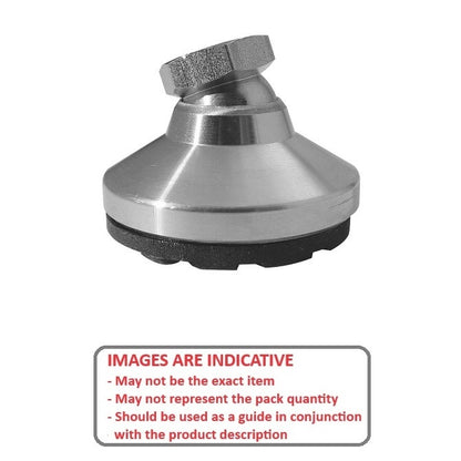 1072389 | MSF-064C-S3RP --- Levelling Socket Mounts - 1/4-20 UNC - 6.35mm - 25.4x17.8 mm Swivel - Stainless Steel 303/304 Similar to A2, 18-8 HRB80 Mount
