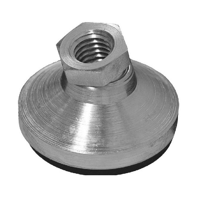 Mounts - Levelling Socket - Swivel - Clear Chromate - Rubber Padded