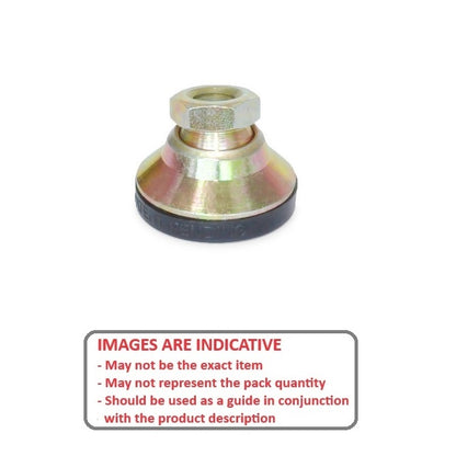 1098508 | MSF-120M-CNPRP --- Levelling Socket Mounts - M12 - 12x1.75mm - 48x32 mm Swivel - Steel Mount