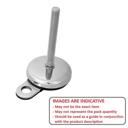 1102934 | MLM-127C-152-S4-AHY1-100 --- Levelling Studded Mounts - 1/2-13 UNC - 12.7mm - 100.1x32 mm Hygienic - Stainless Steel 304 Similar to A2, 18-8 HRB80 Mount