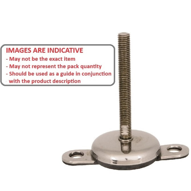 1111488 | MLM-159C-152-S4-AHY2 --- Levelling Studded Mounts - 5/8-11 UNC - 15.88mm - 74.9x22.1 mm Hygienic - Stainless Steel 304 Similar to A2, 18-8 HRB80 Mount