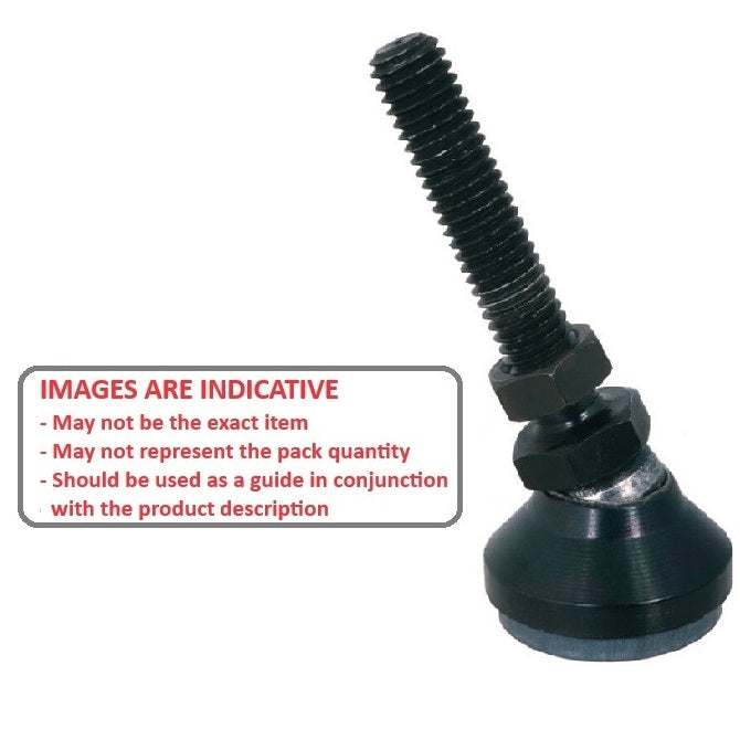 1072415 | MSM-064C-032-CBCRP (500 Pcs) --- Levelling Studded Mounts - 1/4-20 UNC - 6.35mm - 25.4x21 mm Swivel - Steel Mount