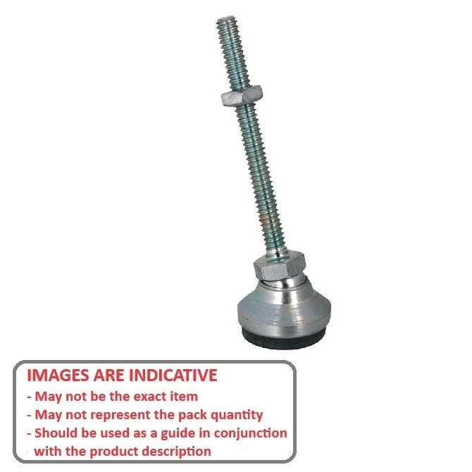 1072451 | MSM-064C-064-CCCRP (15 Pcs) --- Levelling Studded Mounts - 1/4-20 UNC - 6.35mm - 25.4x128.2 mm Swivel - Steel Mount