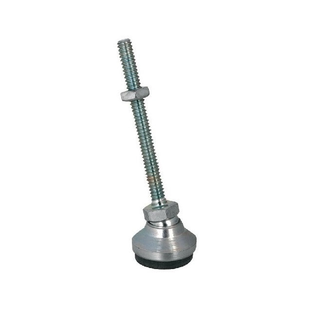 Mounts - Levelling Studded - Swivel - Clear Chromate - Rubber Padded