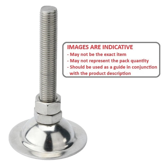 1098704 | MLM-120M-100-Z-ECO --- Levelling Studded Mounts - M12 - 12x1.75mm - 60x28 mm Economy - Steel - Zinc Mount
