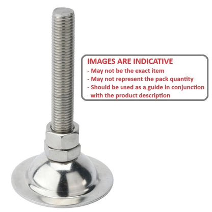 1098704 | MLM-120M-100-Z-ECO --- Levelling Studded Mounts - M12 - 12x1.75mm - 60x28 mm Economy - Steel - Zinc Mount
