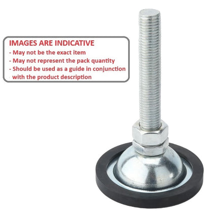1098855 | MLM-120M-120-ZRP-ECO --- Levelling Studded Mounts - M12 - 12x1.75mm - 70x31 mm Economy - Steel - Zinc Mount