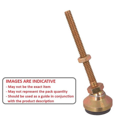 1091867 | MSF-100M-CGCRP (15 Pcs) --- Levelling Socket Mounts - M10 - 10x1.5mm - 32x25 mm Swivel - Steel Mount