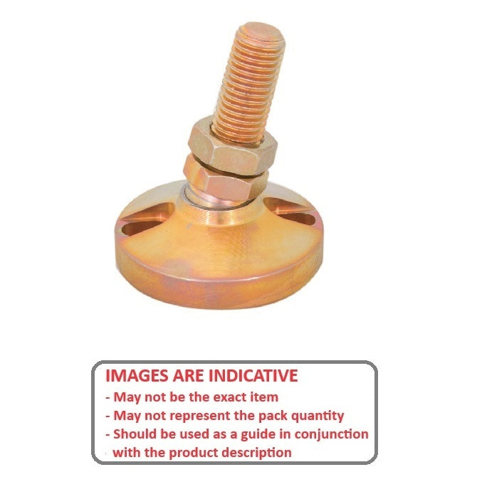 1120845 | MSM-191C-051-C-2LH --- Levelling Studded Mounts - 3/4-10 UNC - 19.05mm - 76.2x38.1 mm Swivel - Steel Mount