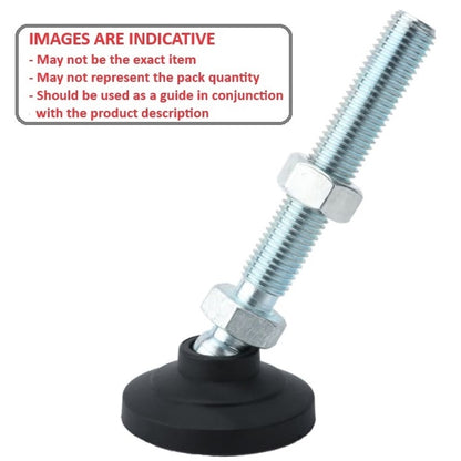 1098712 | MLM-120M-100-NYCZ --- Levelling Studded Mounts - M12 - 12x1.75mm - 60x31 mm Light Duty - Steel Mount