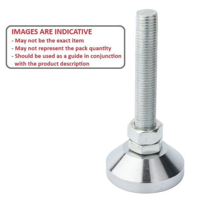 1098709 | MLM-120M-150-S4 --- Levelling Studded Mounts - M12 - 12x1.75mm - 60x29 mm Standard - Stainless Steel 304 Similar to A2, 18-8 HRB80 Mount