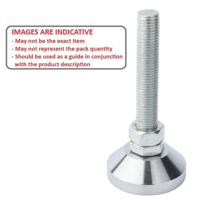 1113766 | MLM-160M-120-S4 --- Levelling Studded Mounts - M16 - 16x2mm - 60x31 mm Standard - Stainless Steel 304 Similar to A2, 18-8 HRB80 Mount