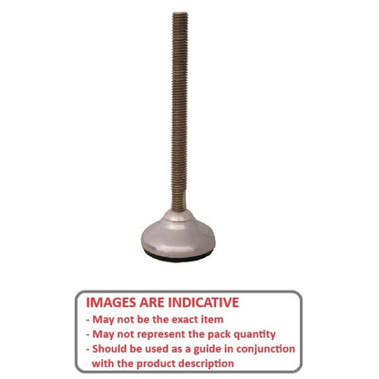 1102936 | MLM-127C-152-S4HY --- Levelling Studded Mounts - 1/2-13 UNC - 12.7mm - 100.1x34 mm Hygienic - Stainless Steel 304 Similar to A2, 18-8 HRB80 Mount