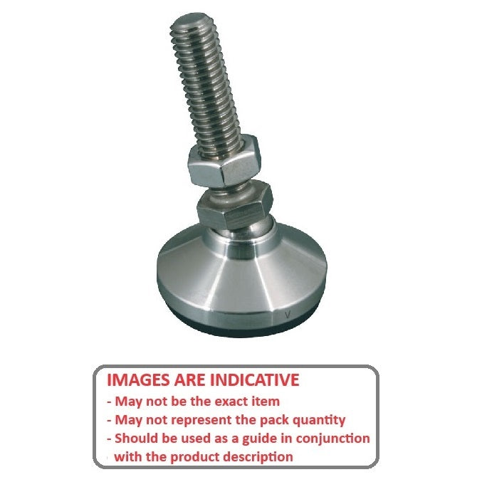 1056335 | MLM-048F-051-S3 --- Levelling Studded Mounts - 10-32 UNF - 4.76mm - 19.1x13.5 mm Standard - Stainless Steel 303/304 Similar to A2, 18-8 HRB80 Mount