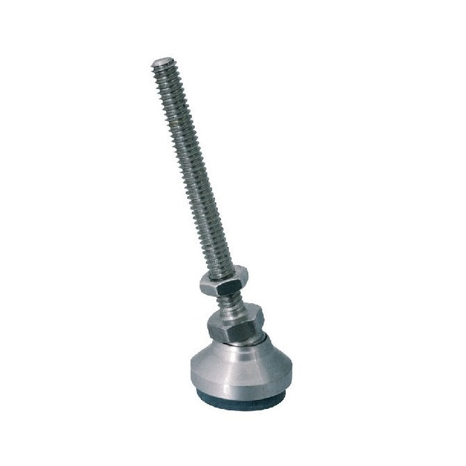 Mounts - Levelling Studded - Swivel - 303 Stainless - Rubber Padded