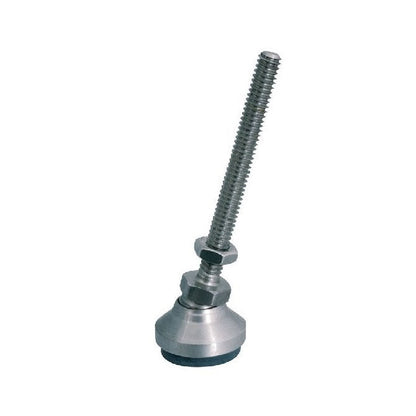 1056338 | MSM-048F-025-S3RP --- Levelling Studded Mounts - 10-32 UNF - 4.76mm - 19.1x16.7 mm Swivel - Stainless Steel 304 Similar to A2, 18-8 HRB80 Mount
