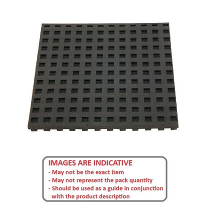 1199203 | MNP-150-152-W --- Neoprene Pads Mounts - 152.40 x 152.40 mm 150.0 - 300.0 psi 12.7 mm Waffle Pattern - Neoprene Rubber Mount