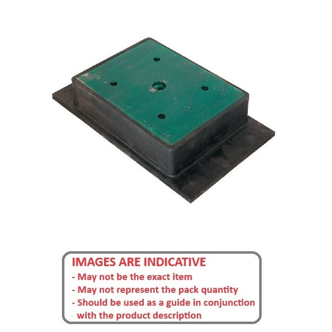 1221739 | MR4-6804 --- Rectangular 4 Bolt Mounts - 6803.9 Kg - 263.53x180.98 mm - Steel and Neoprene Mount