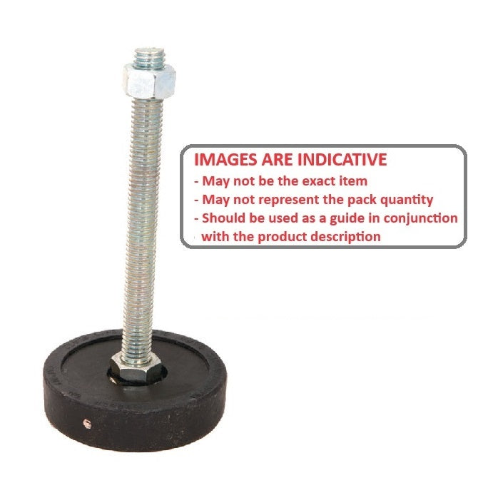 1208149 | MPL-0227-S --- Pivotal Levellers Mounts - 226.8 Kg - 76.2x19.05 mm With Stud - Neoprene Rubber Mount