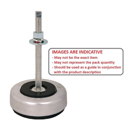 1218695 | MVI-0680-PC --- Vibration Isolation Pads Mounts - 680.4 Kg - 453.6 Kg - 88.9 Compression Shear - Steel and Neoprene Mount