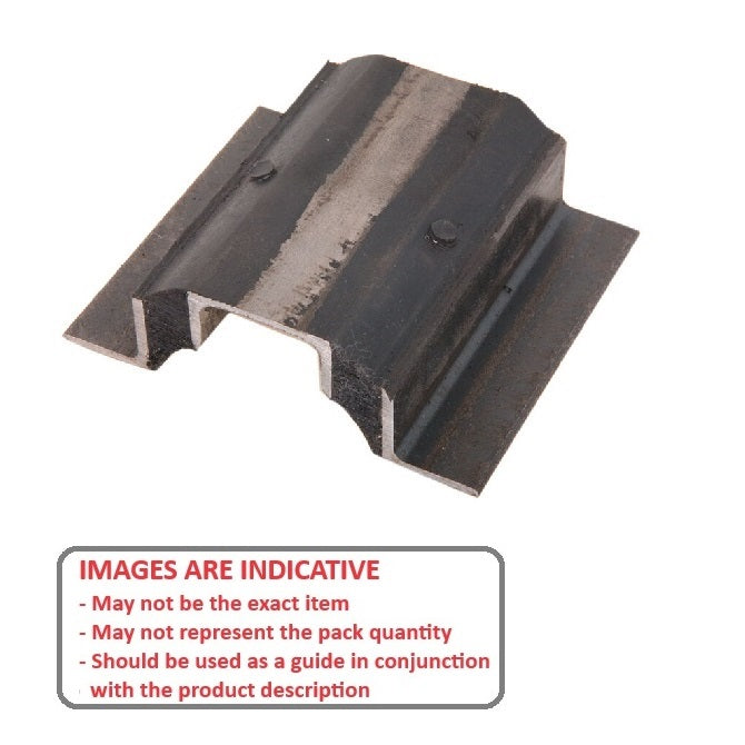 1211302 | MVIS-0272 --- Vibro Insulator Strips Mounts - 272.155 kg - 304.8x114.3 mm - Neoprene Rubber and Steel Mount